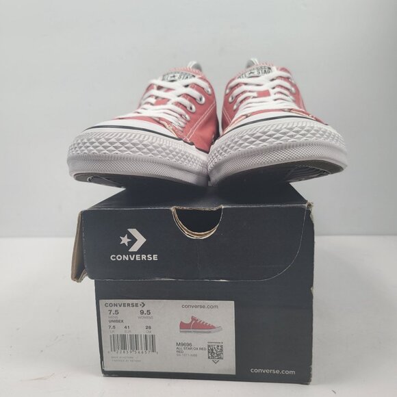 Converse All Star Chuck Taylor Ox Red Unisex Sneakers US WO'S 10.5 Men's 8.5 NWB - Picture 2 of 10